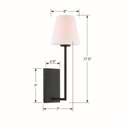 Crystorama LEN-250-OP-BF Lena One Light Wall Sconce Black Forged Alternate Image 4.jpg