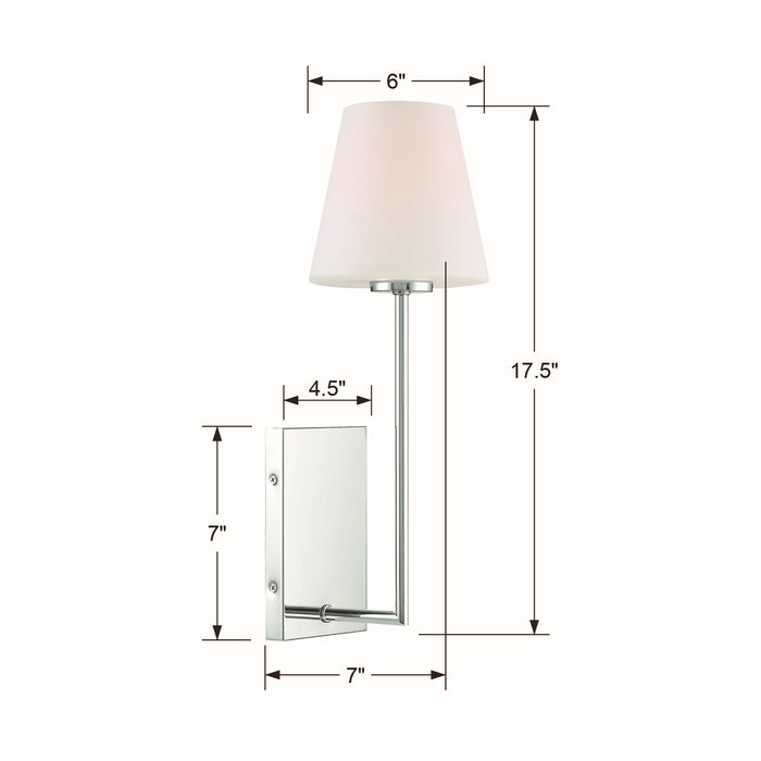 Crystorama LEN-250-OP-CH Lena One Light Wall Sconce Polished Chrome Alternate Image 4.jpg