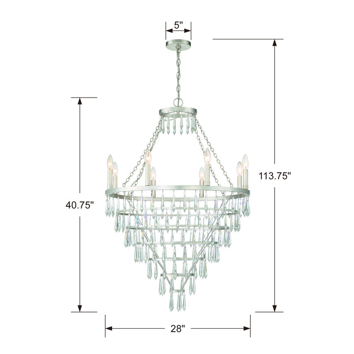 Crystorama LUC-A9068-SA Lucille Eight Light Chandelier Antique Silver Alternate Image.jpg