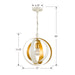 Crystorama 580-MT-GA Luna One Light Mini Chandelier Matte White / Antique Gold Alternate Image 2.jpg