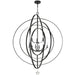 Crystorama 587-MK Luna Nine Light Chandelier Matte Black Alternate Image 2.jpg