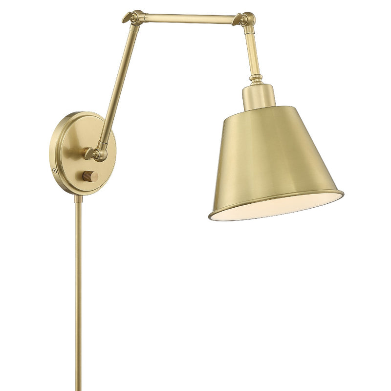 Crystorama MIT-A8021-AG Mitchell One Light Wall Sconce Aged Brass Alternate Image 2.jpg