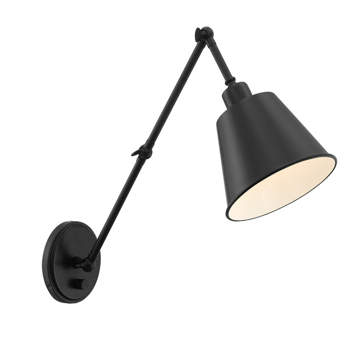 Crystorama MIT-A8021-MK Mitchell One Light Wall Sconce Matte Black Alternate Image.jpg