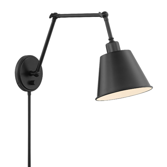 Crystorama MIT-A8021-MK Mitchell One Light Wall Sconce Matte Black Alternate Image 2.jpg
