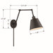 Crystorama MIT-A8021-MK Mitchell One Light Wall Sconce Matte Black Alternate Image 4.jpg