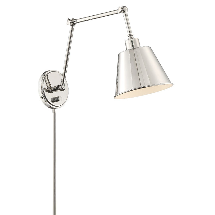 Crystorama MIT-A8021-PN Mitchell One Light Wall Sconce Polished Nickel Alternate Image 2.jpg