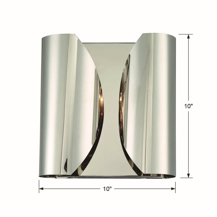 Crystorama MOQ-A3692-PN Monique Two Light Wall Sconce Polished Nickel Alternate Image 2.jpg