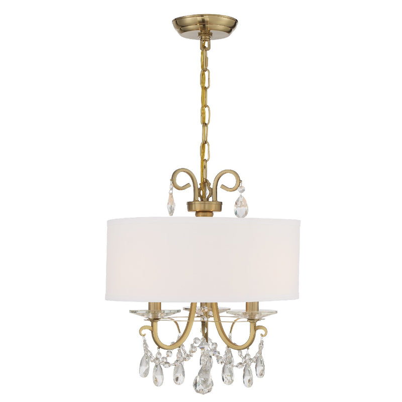 Crystorama 6623-VG-CL-SAQ Othello Three Light Chandelier Vibrant Gold Alternate Image 2.jpg