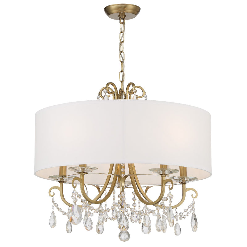 Crystorama 6625-VG-CL-MWP Othello Five Light Chandelier Vibrant Gold Alternate Image.jpg