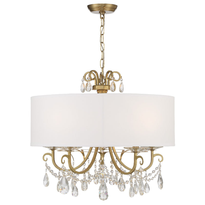 Crystorama 6625-VG-CL-MWP Othello Five Light Chandelier Vibrant Gold Alternate Image 2.jpg