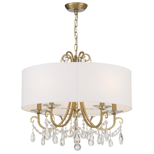 Crystorama 6625-VG-CL-S Othello Five Light Chandelier Vibrant Gold Alternate Image.jpg
