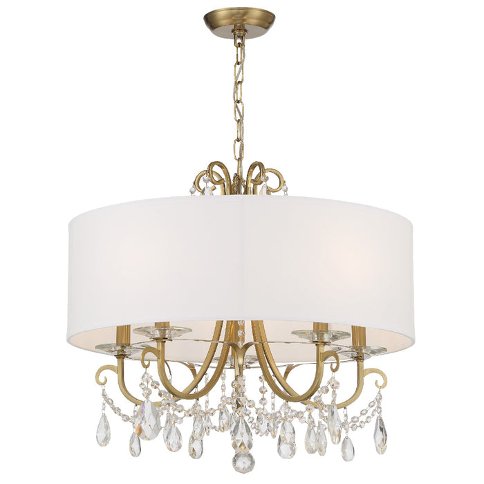 Crystorama 6625-VG-CL-S Othello Five Light Chandelier Vibrant Gold Alternate Image.jpg