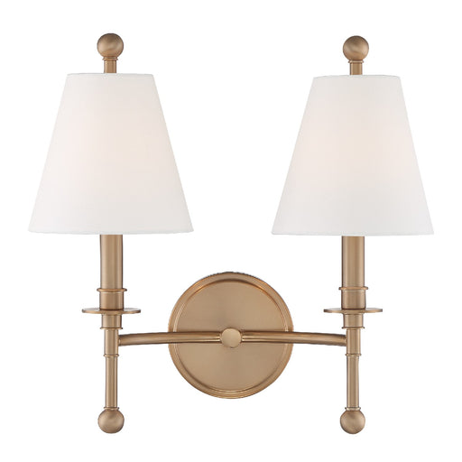 Crystorama RIV-383-AG Riverdale Two Light Wall Sconce Aged Brass Alternate Image.jpg