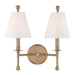 Crystorama RIV-383-AG Riverdale Two Light Wall Sconce Aged Brass Alternate Image.jpg