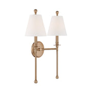 Crystorama RIV-383-AG Riverdale Two Light Wall Sconce Aged Brass Alternate Image 2.jpg
