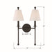 Crystorama RIV-383-BF Riverdale Two Light Wall Sconce Black Forged Alternate Image 2.jpg