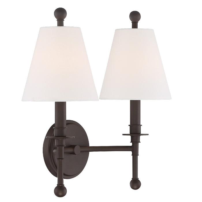 Crystorama RIV-383-DB Riverdale Two Light Wall Sconce Dark Bronze Alternate Image 2.jpg