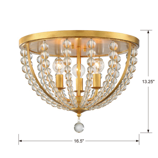 Crystorama ROX-A9000-GA Roxy Three Light Flush Mount Antique Gold Alternate Image.jpg