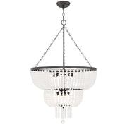 Crystorama 610-MK Rylee Eight Light Chandelier Matte Black Alternate Image.jpg