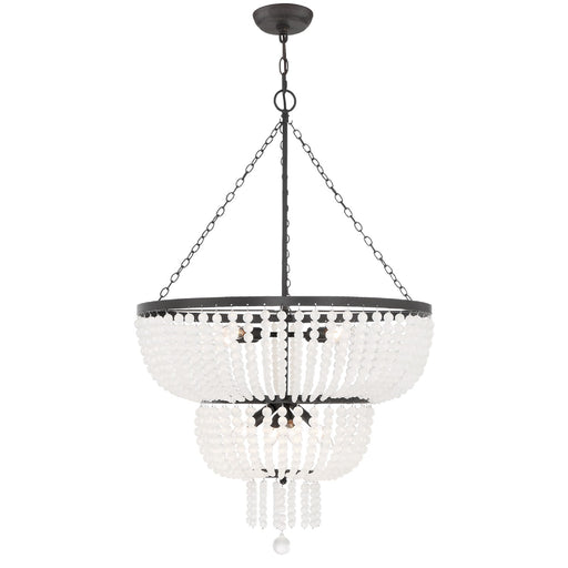 Crystorama 610-MK Rylee Eight Light Chandelier Matte Black Alternate Image.jpg