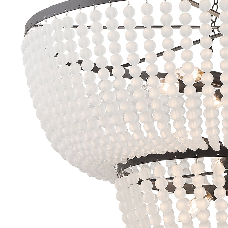 Crystorama 610-MK Rylee Eight Light Chandelier Matte Black Alternate Image 2.jpg