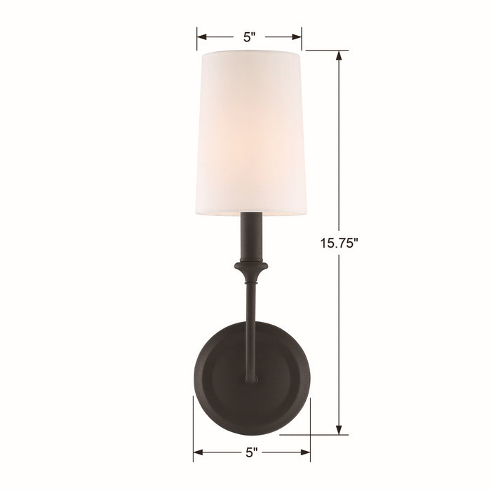 Crystorama 2241-BF Sylvan One Light Wall Sconce Black Forged Alternate Image 2.jpg
