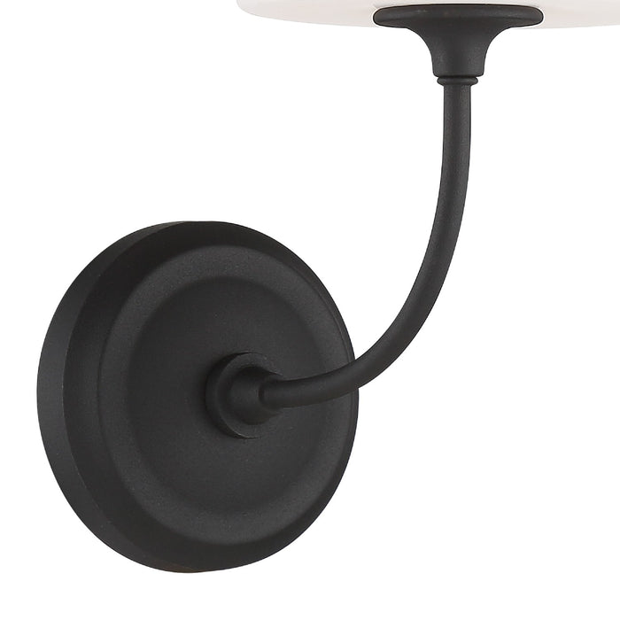 Crystorama 2441-OP-BF Sylvan One Light Wall Sconce Black Forged Alternate Image 2.jpg