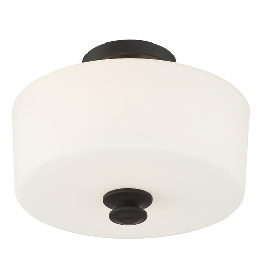 Crystorama TRA-A3302-BF Travis Two Light Semi Flush Mount Black Forged Alternate Image.jpg