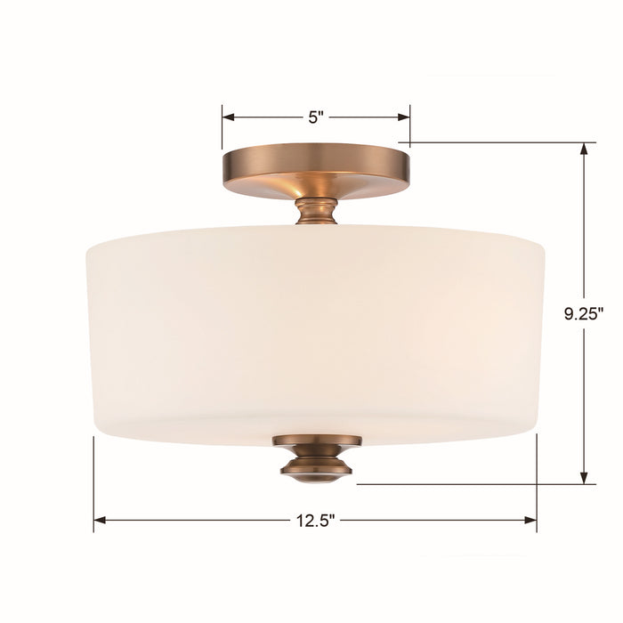 Crystorama TRA-A3302-VG Travis Two Light Semi Flush Mount Vibrant Gold Alternate Image.jpg