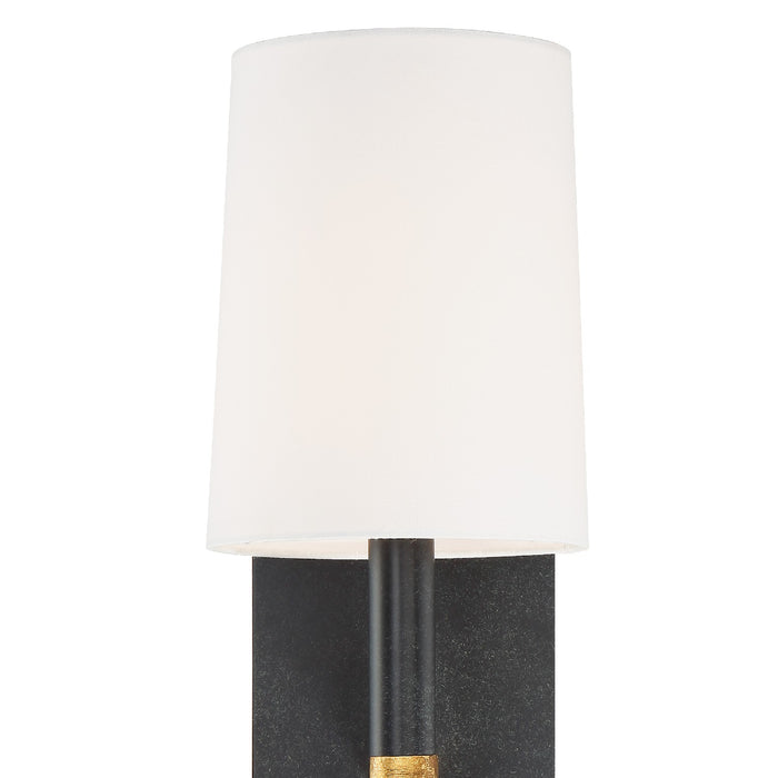 Crystorama WES-9901-BK-GA Weston One Light Wall Sconce Black / Antique Gold Alternate Image.jpg