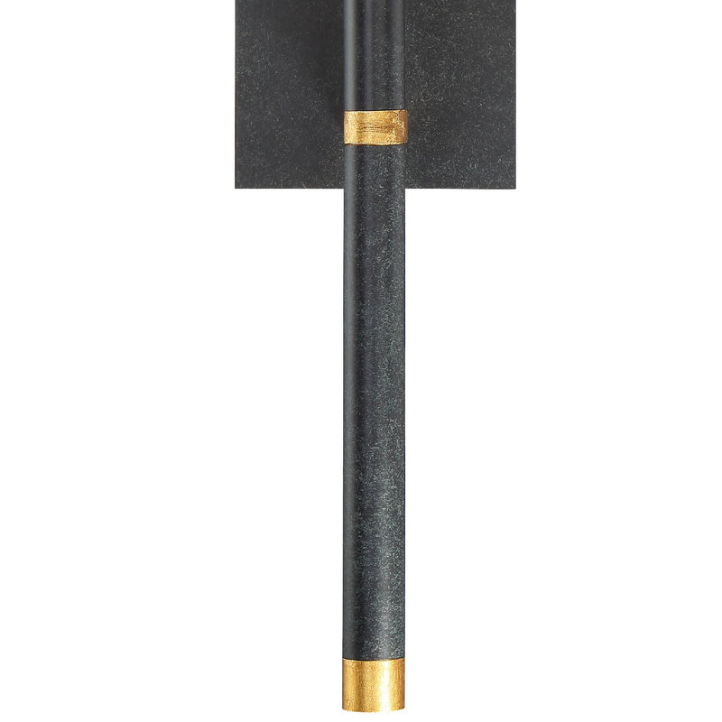 Crystorama WES-9901-BK-GA Weston One Light Wall Sconce Black / Antique Gold Alternate Image 2.jpg