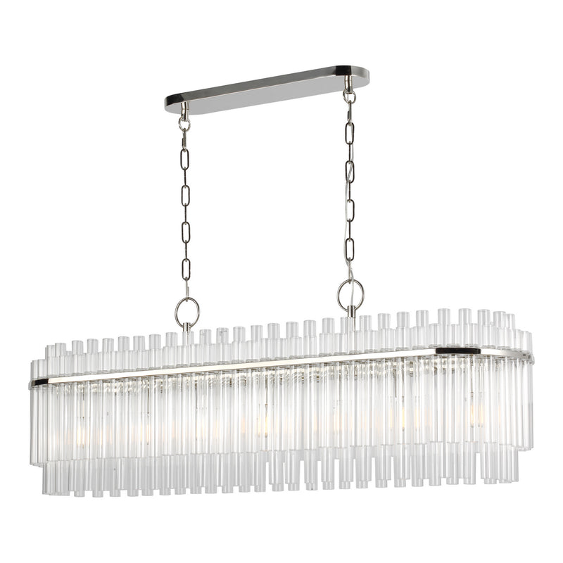 Visual Comfort Studio CC1307PN Beckett Seven Light Linear Chandelier, Polished Nickel Alternate Image.jpg