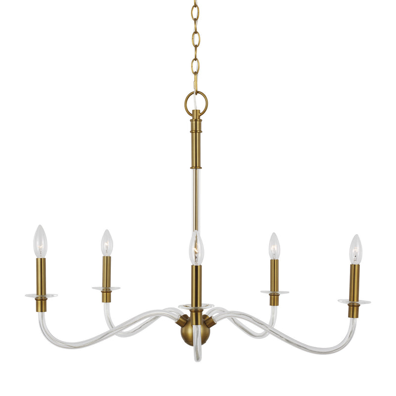 Visual Comfort Studio CC1315BBS Hanover Five Light Chandelier, Burnished Brass Alternate Image.jpg