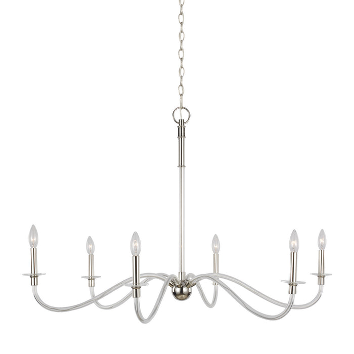 Visual Comfort Studio CC1326PN Hanover Six Light Chandelier, Polished Nickel Alternate Image.jpg