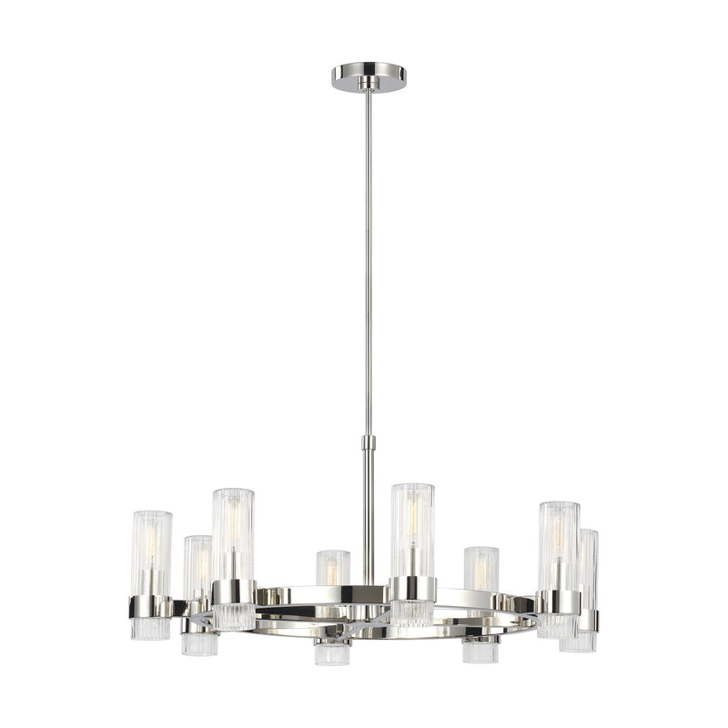 Visual Comfort Studio CC1378PN Geneva Eight Light Chandelier, Polished Nickel Alternate Image.jpg