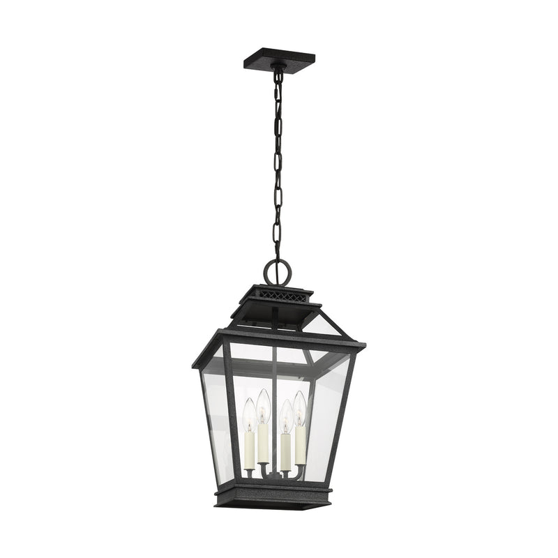 Visual Comfort Studio CO1054DWZ Falmouth Four Light Hanging Lantern, Dark Weathered Zinc Alternate Image.jpg