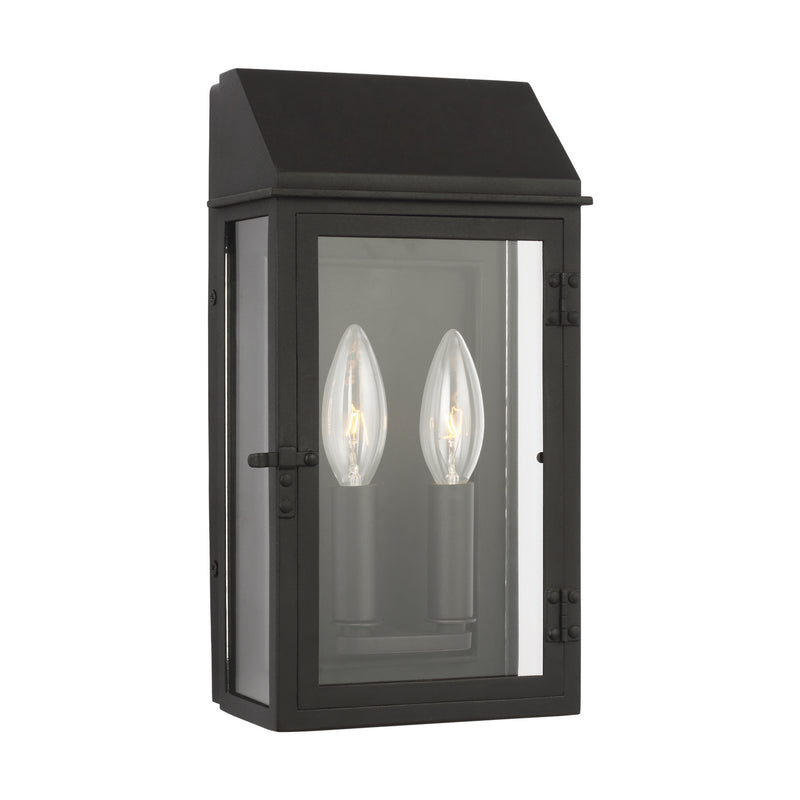 Visual Comfort Studio CO1252TXB Hingham Two Light Outdoor Wall Lantern, Textured Black Alternate Image.jpg