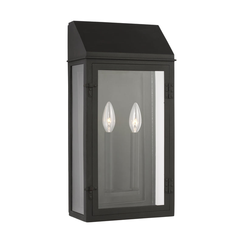 Visual Comfort Studio CO1272TXB Hingham Two Light Outdoor Wall Lantern, Textured Black Alternate Image.jpg