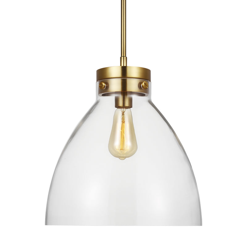Visual Comfort Studio CP1121BBS Garrett One Light Pendant, Burnished Brass Alternate Image.jpg