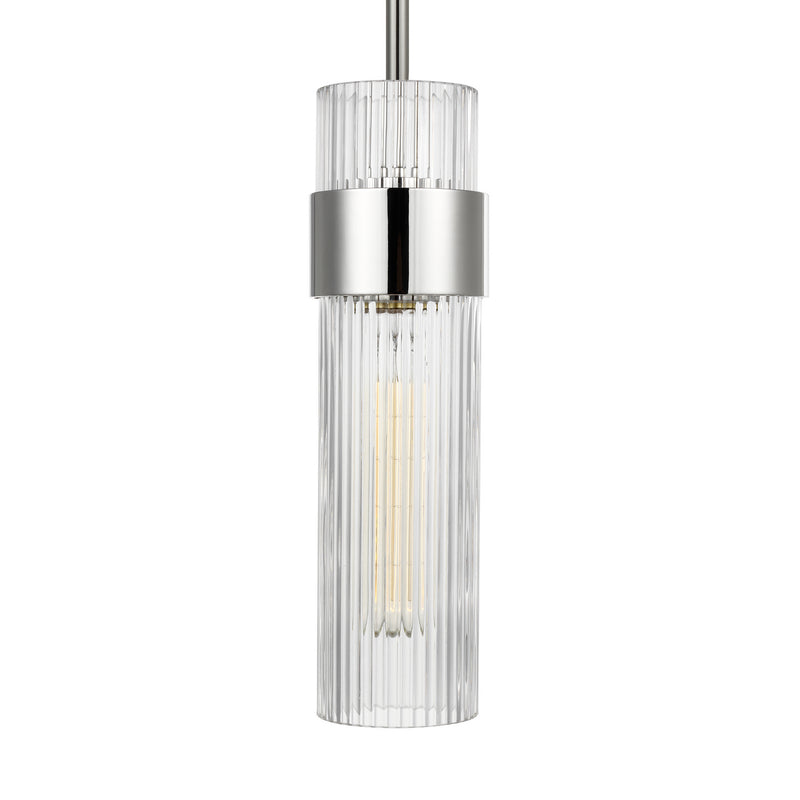 Visual Comfort Studio CP1161PN Geneva One Light Pendant, Polished Nickel Alternate Image 2.jpg