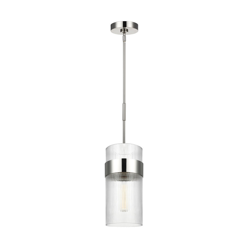 Visual Comfort Studio CP1171PN Geneva One Light Pendant, Polished Nickel Alternate Image.jpg