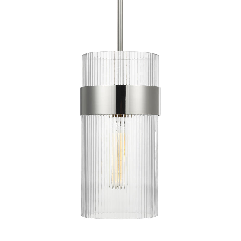 Visual Comfort Studio CP1171PN Geneva One Light Pendant, Polished Nickel Alternate Image 2.jpg