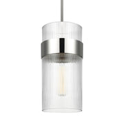Visual Comfort Studio CP1171PN Geneva One Light Pendant, Polished Nickel Alternate Image 3.jpg