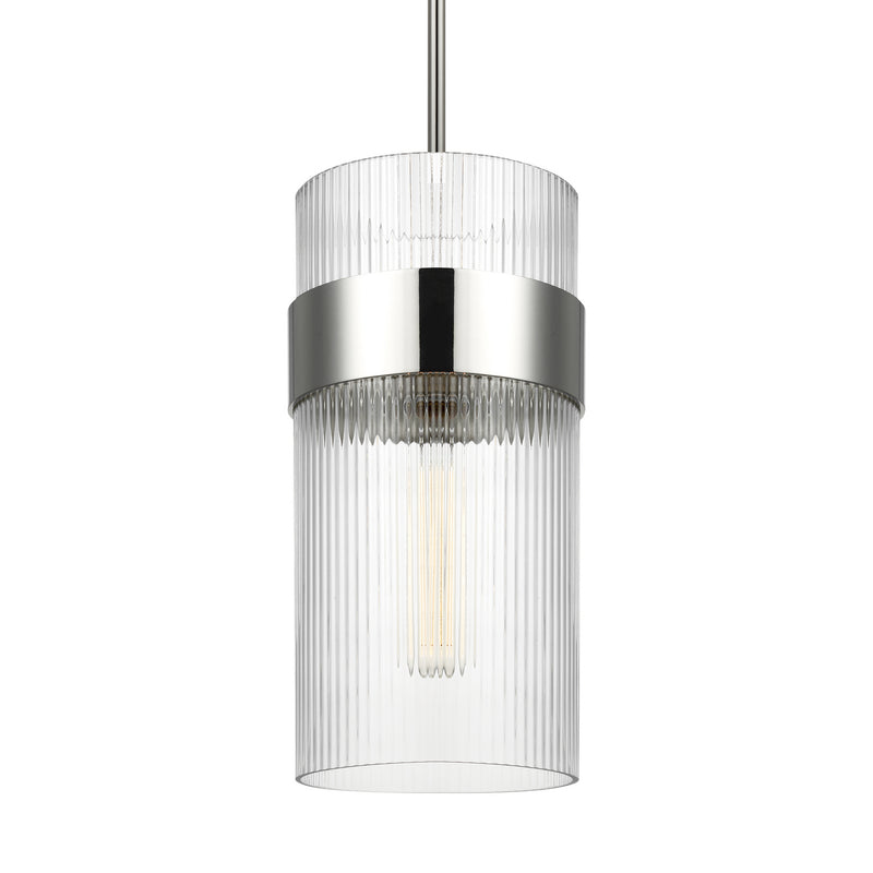 Visual Comfort Studio CP1171PN Geneva One Light Pendant, Polished Nickel Alternate Image 3.jpg