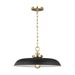 Visual Comfort Studio CP1231MBKBBS Wellfleet One Light Pendant, Midnight Black and Burnished Brass Alternate Image.jpg