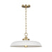 Visual Comfort Studio CP1231MWTBBS Wellfleet One Light Pendant, Matte White and Burnished Brass Alternate Image.jpg