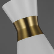 Visual Comfort Studio EP1221MWTBBS Heath One Light Pendant, Matte White and Burnished Brass Alternate Image 3.jpg