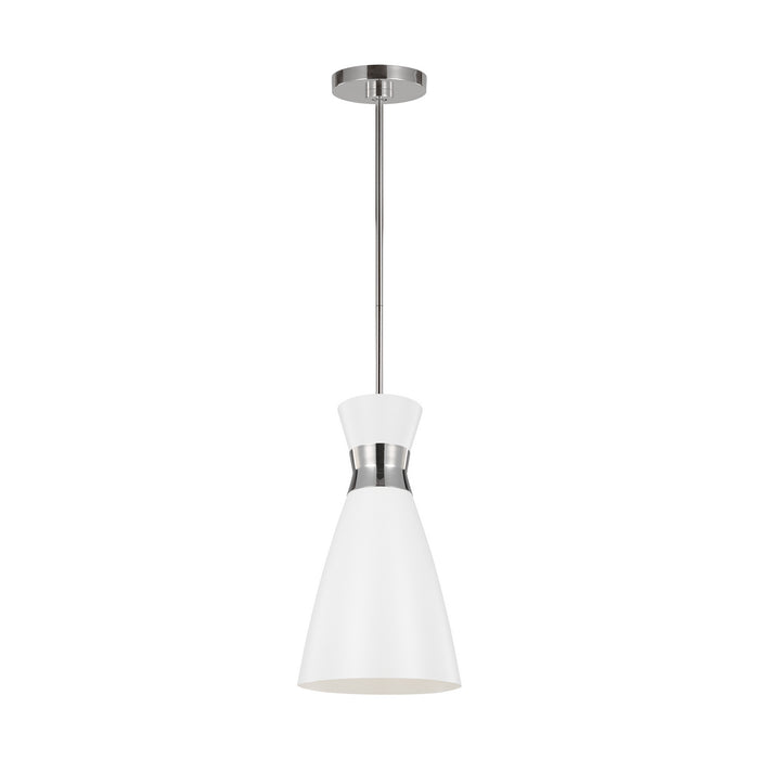 Visual Comfort Studio EP1221MWTPN Heath One Light Pendant, Polished Nickel Alternate Image 2.jpg