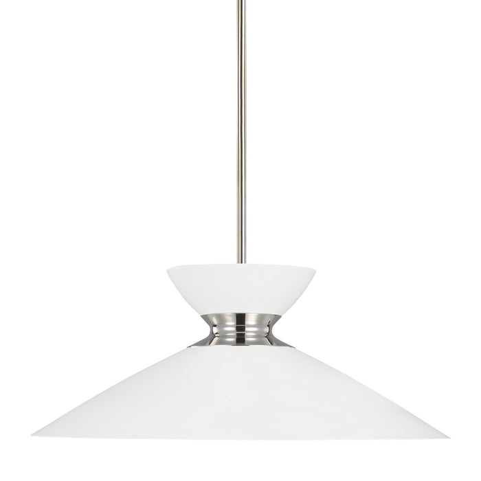 Visual Comfort Studio EP1231MWTPN Heath One Light Pendant, Polished Nickel Alternate Image.jpg