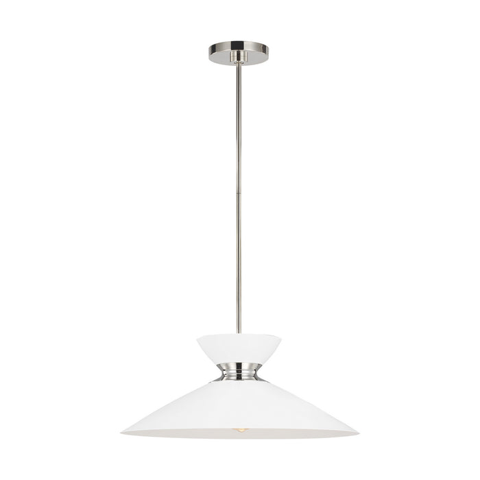 Visual Comfort Studio EP1231MWTPN Heath One Light Pendant, Polished Nickel Alternate Image 2.jpg